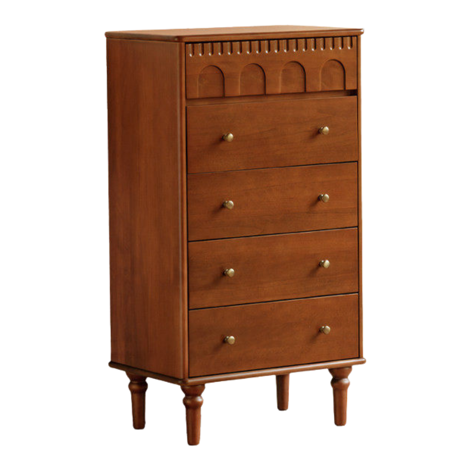 Poplar Solid Wood Medieval Style French Retro -Drawer Chest