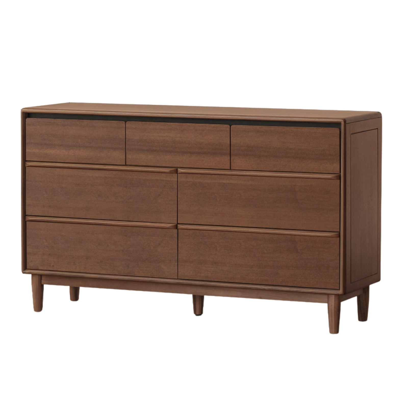 Black Walnut Solid Wood, Sandalwood Italian Light Luxury Chest of Drawers