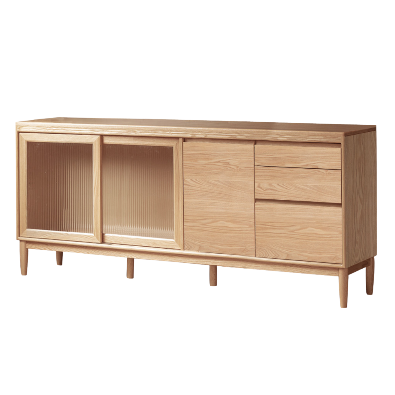 Oak, Ash Solid Wood Large Capacity Storage Sideboard