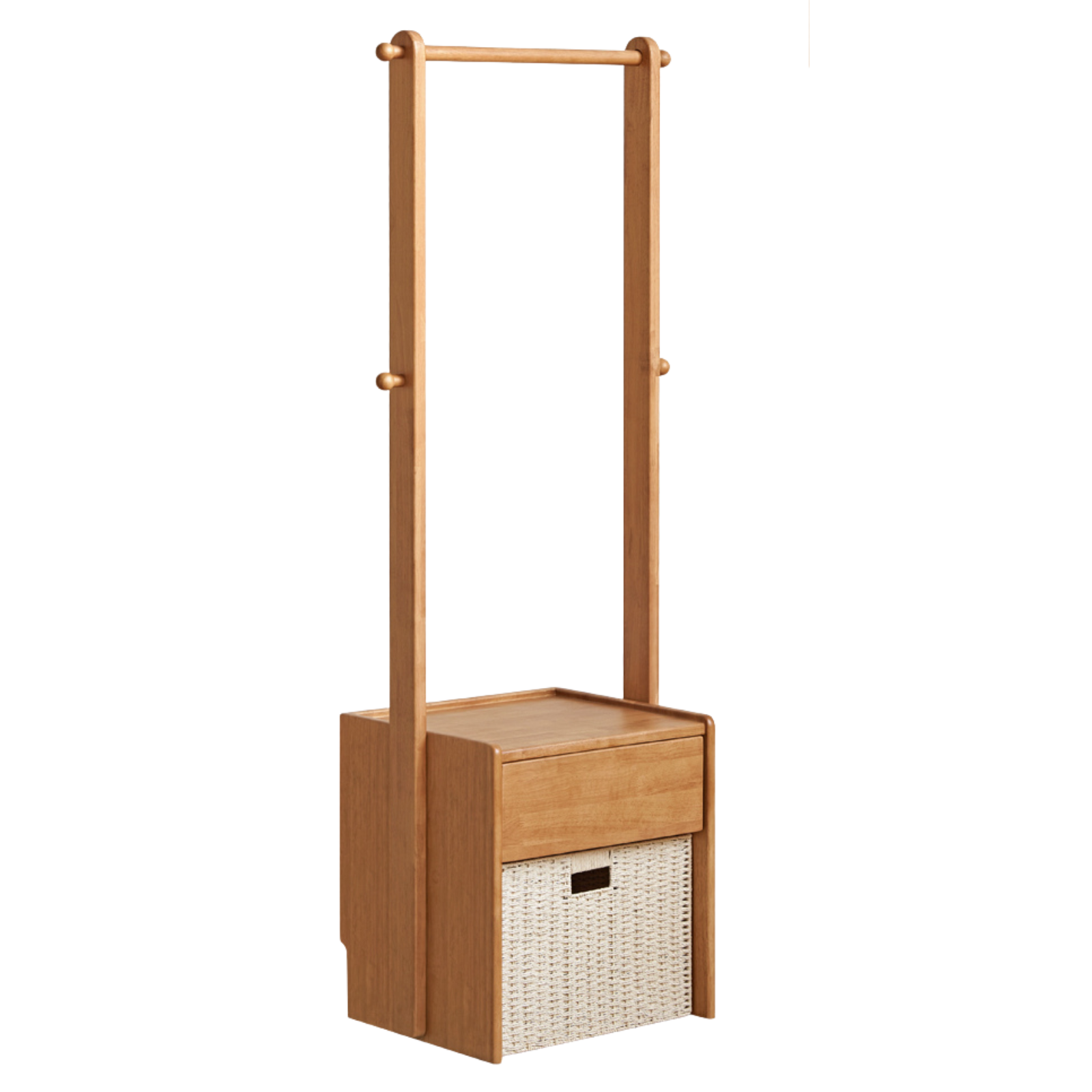 Solid Rubberwood Multifunctional Clothes Rack