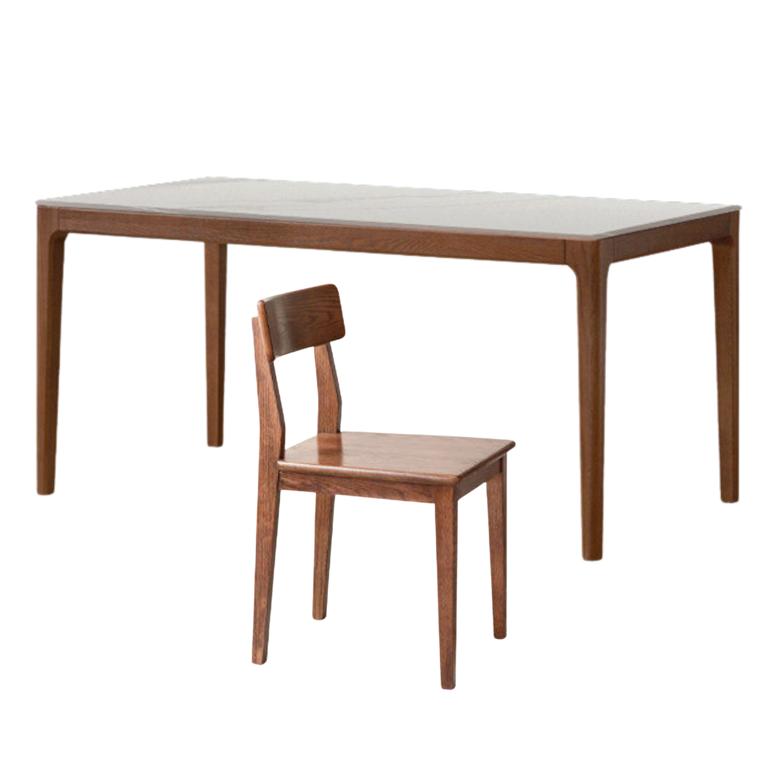 Oak Solid Wood Modern Minimalist Rock Plate Dining Table