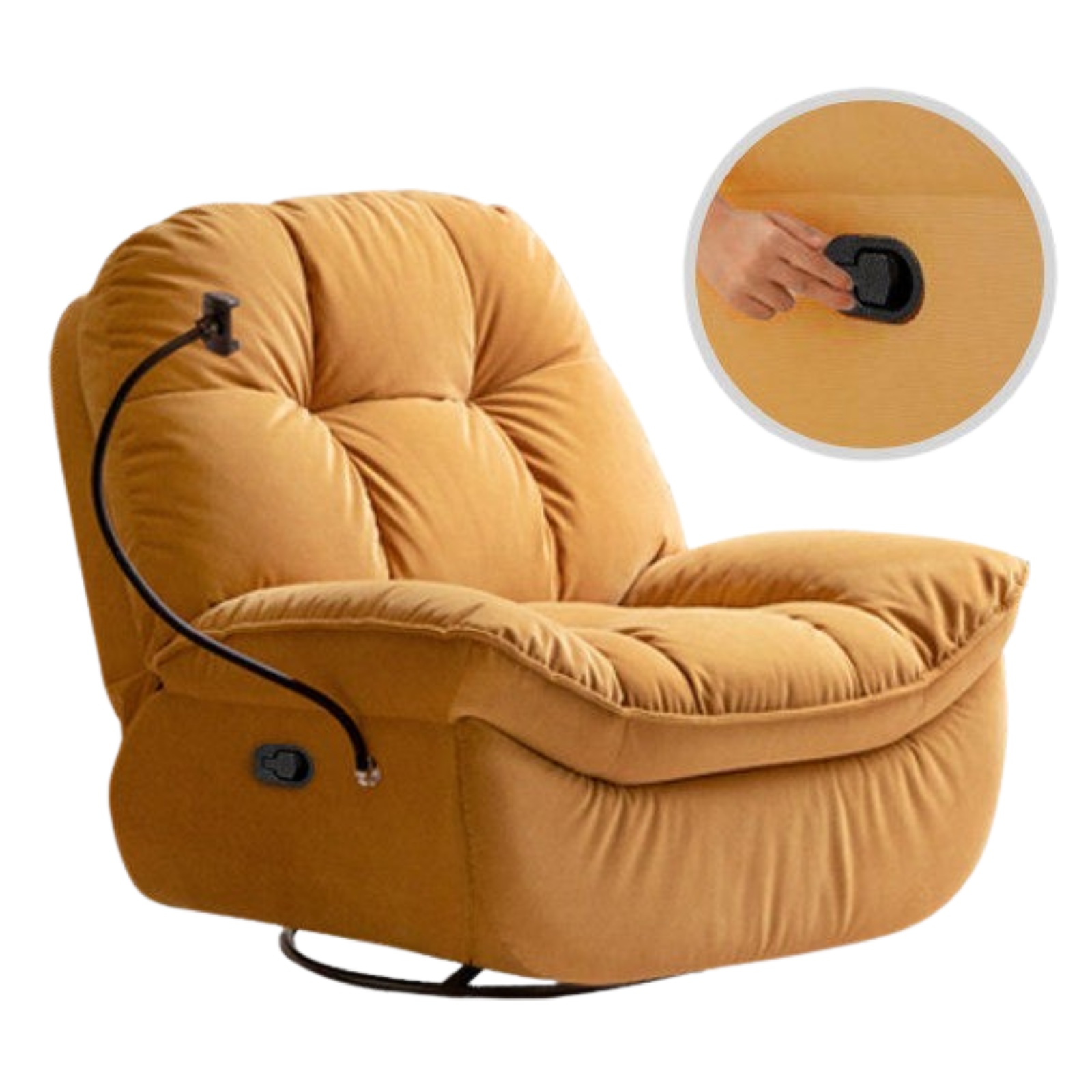 French Vintage Electric Recliner Chair with Cat-Scratch Resistant Fabric