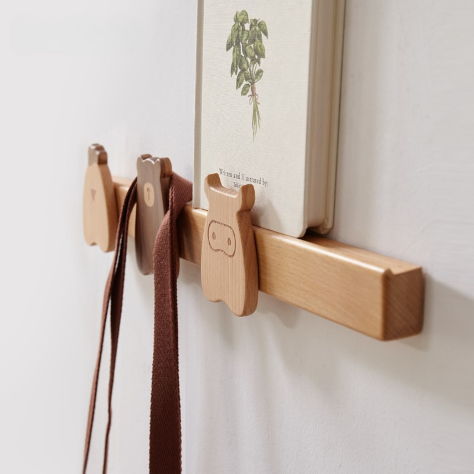 Beech Solid Wood Hook Hanging Clothes