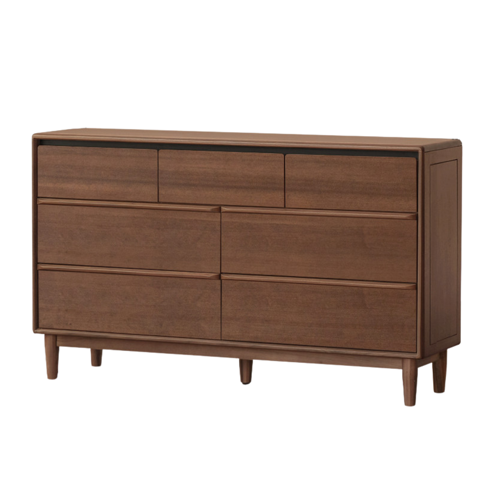 Black Walnut Solid Wood, Sandalwood Italian Light Luxury Chest of Drawers
