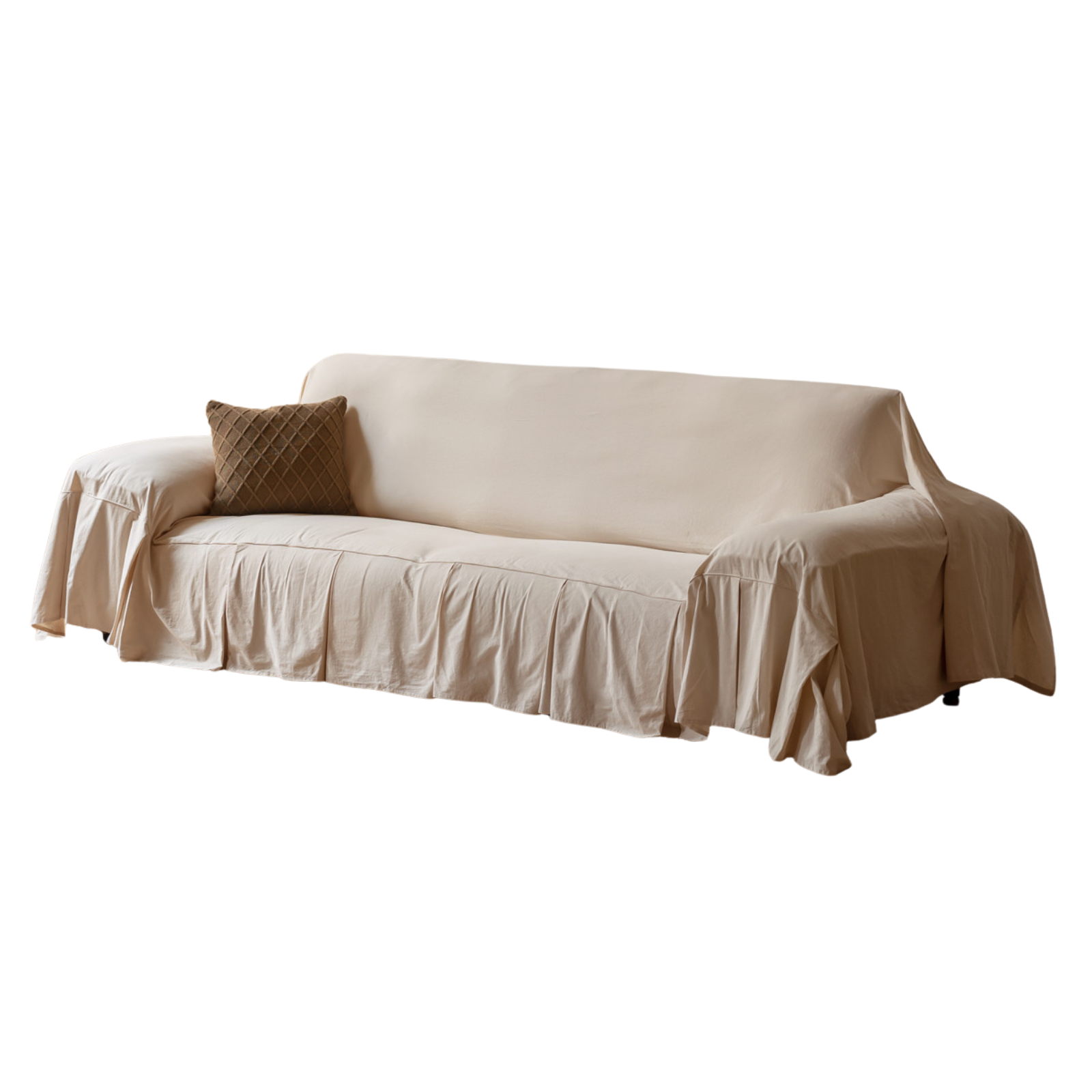 100% Cotton Sofa Cover, All-Season Washable Slipcover, Breathable Dustproof Sofa Protector