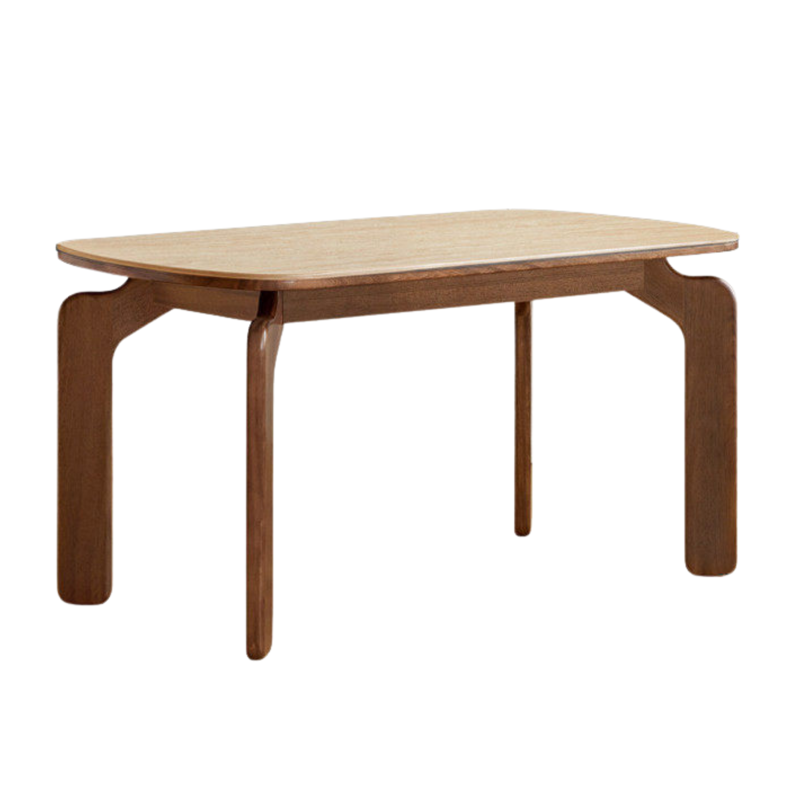 Sandalwood, Rubberwood Solid Wood Rock Board Retro Antique Style Dining Table