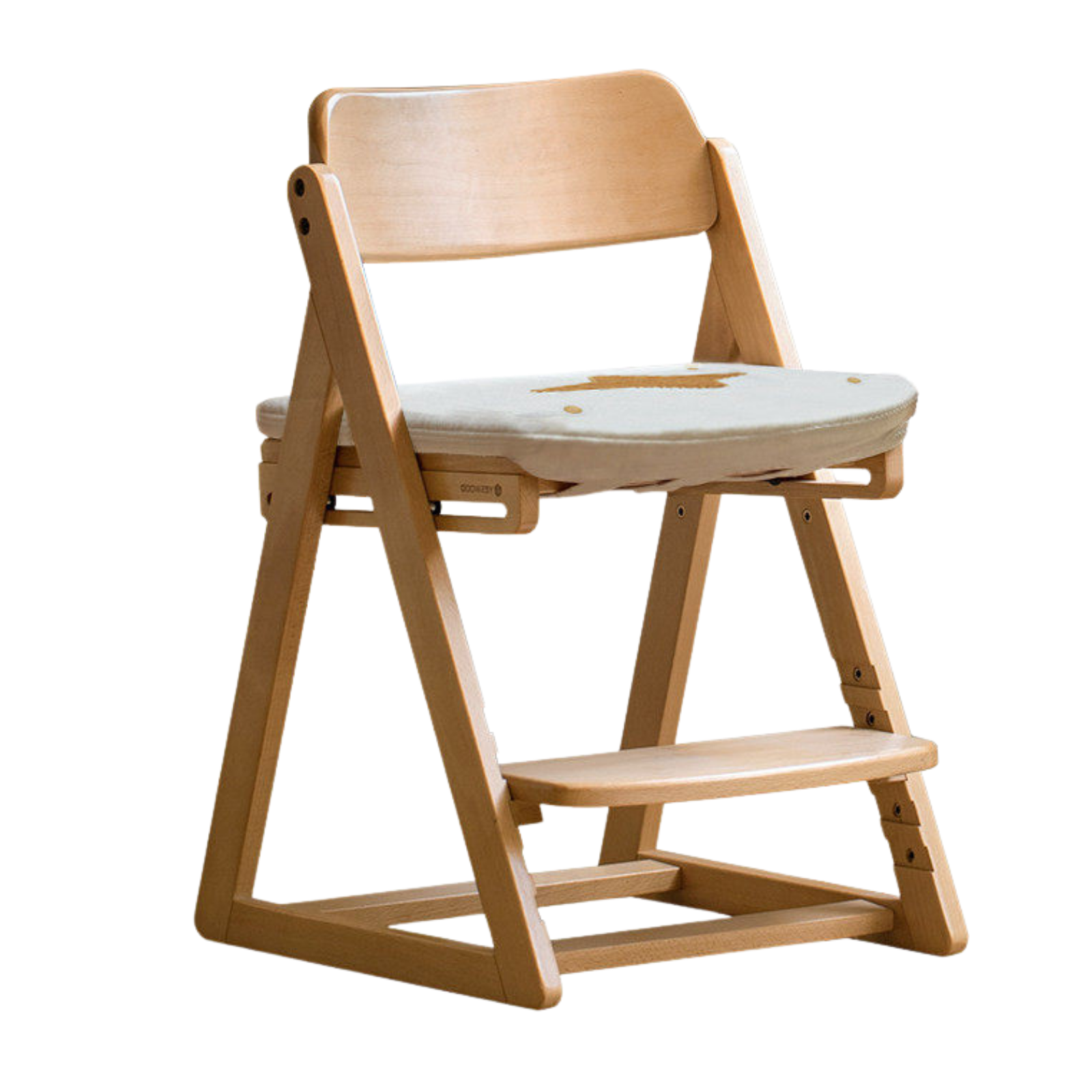 Beech Solid Wood Kid's Adjustable Elevating Chair