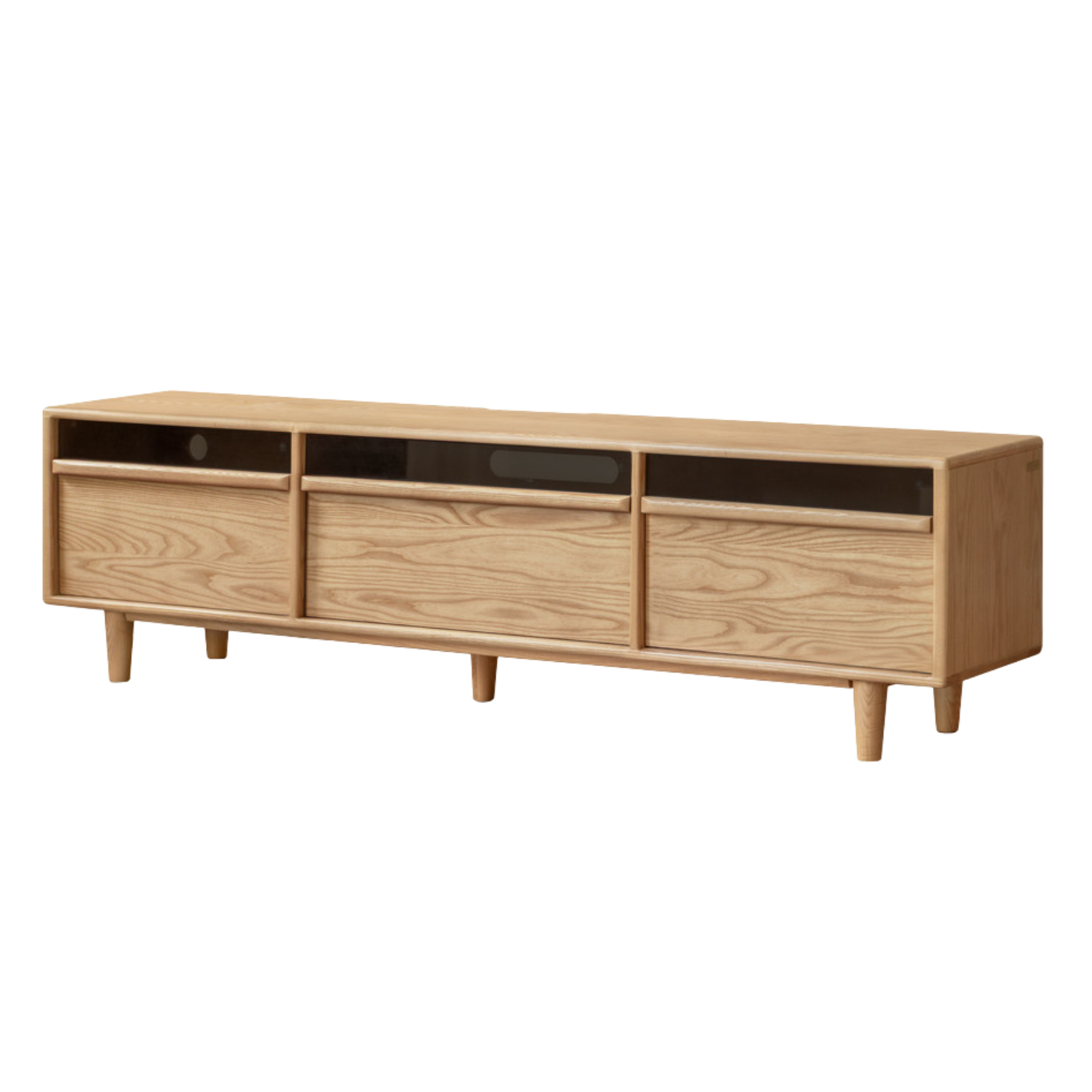 Ash Solid Wood Floor TV Cabinet