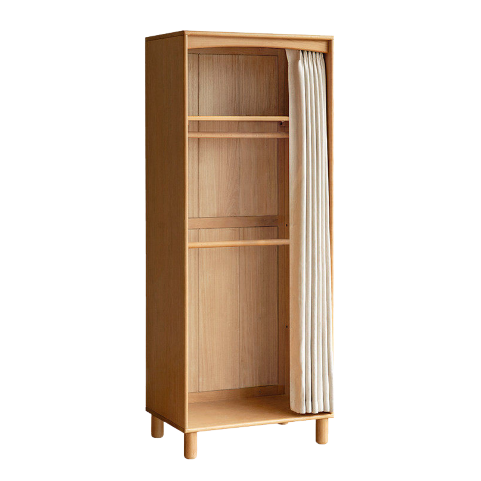 Beech, Rubber Solid Wood Kids Wardrobe