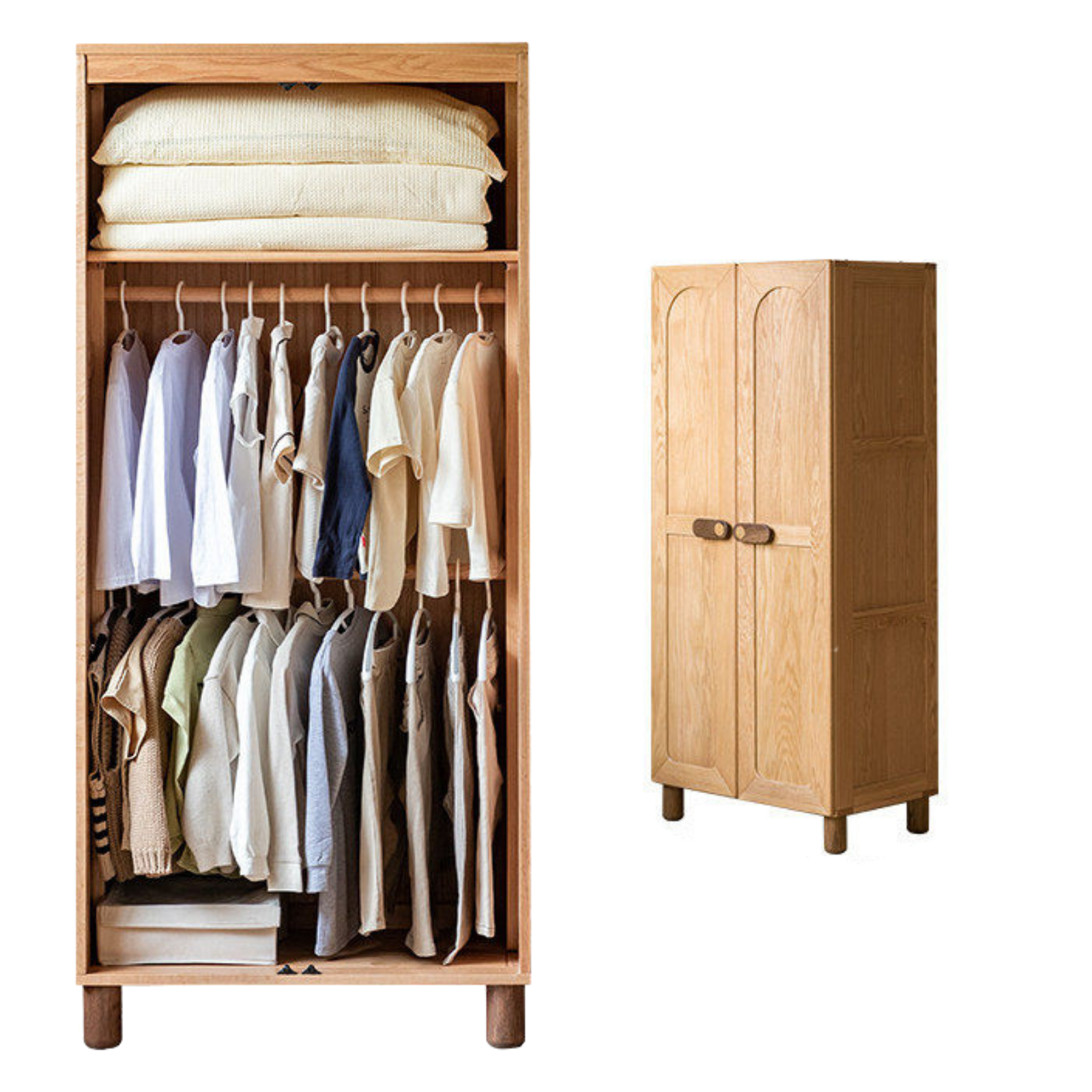 Oak Solid Wood Children's Wardrobe