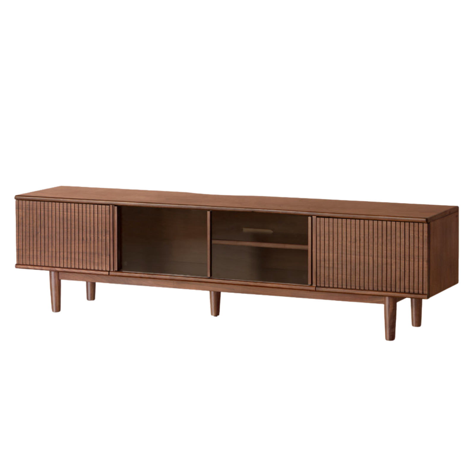 Black Walnut Solid Wood Modern TV Cabinet
