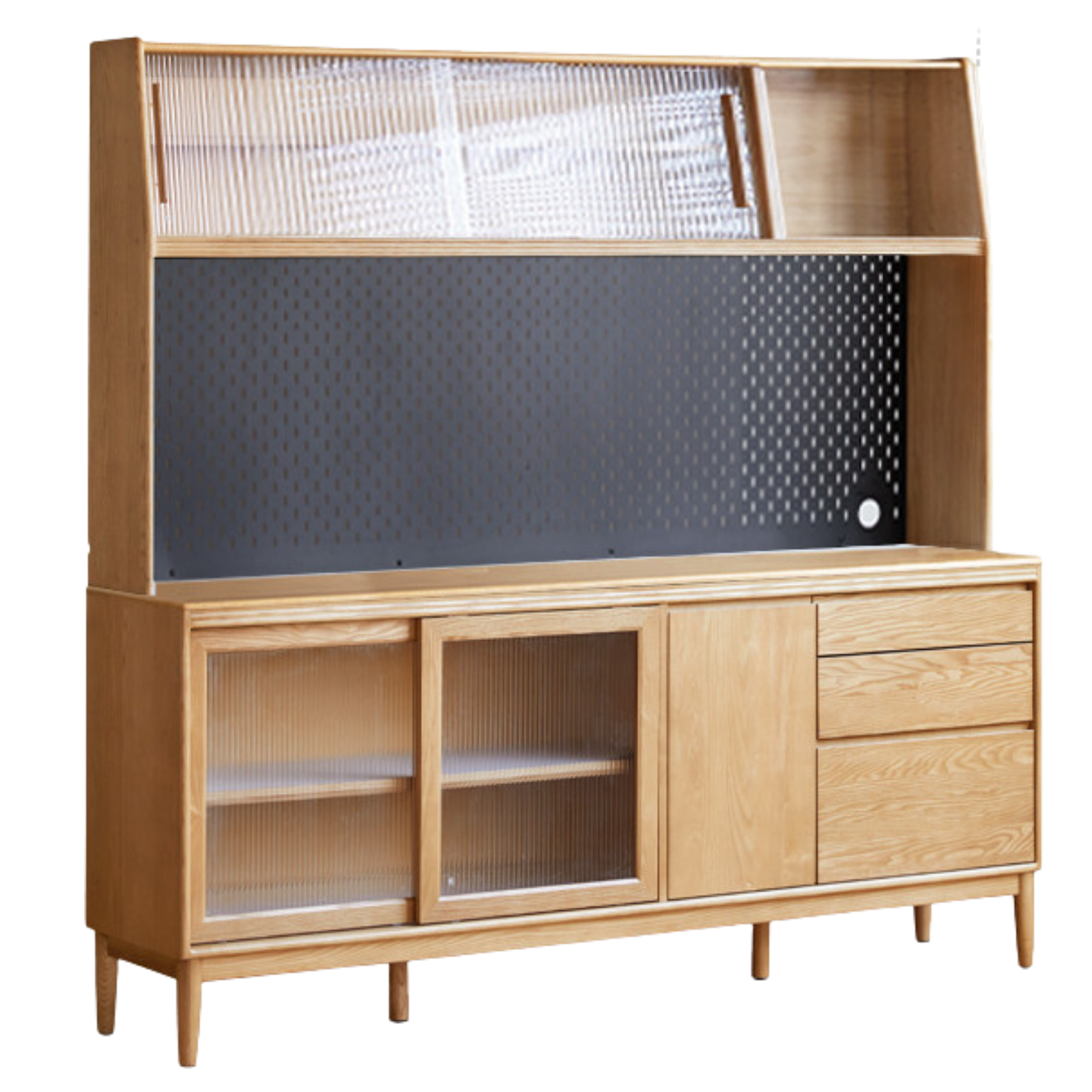 Oak, Ash Solid Wood Large Capacity Storage Sideboard