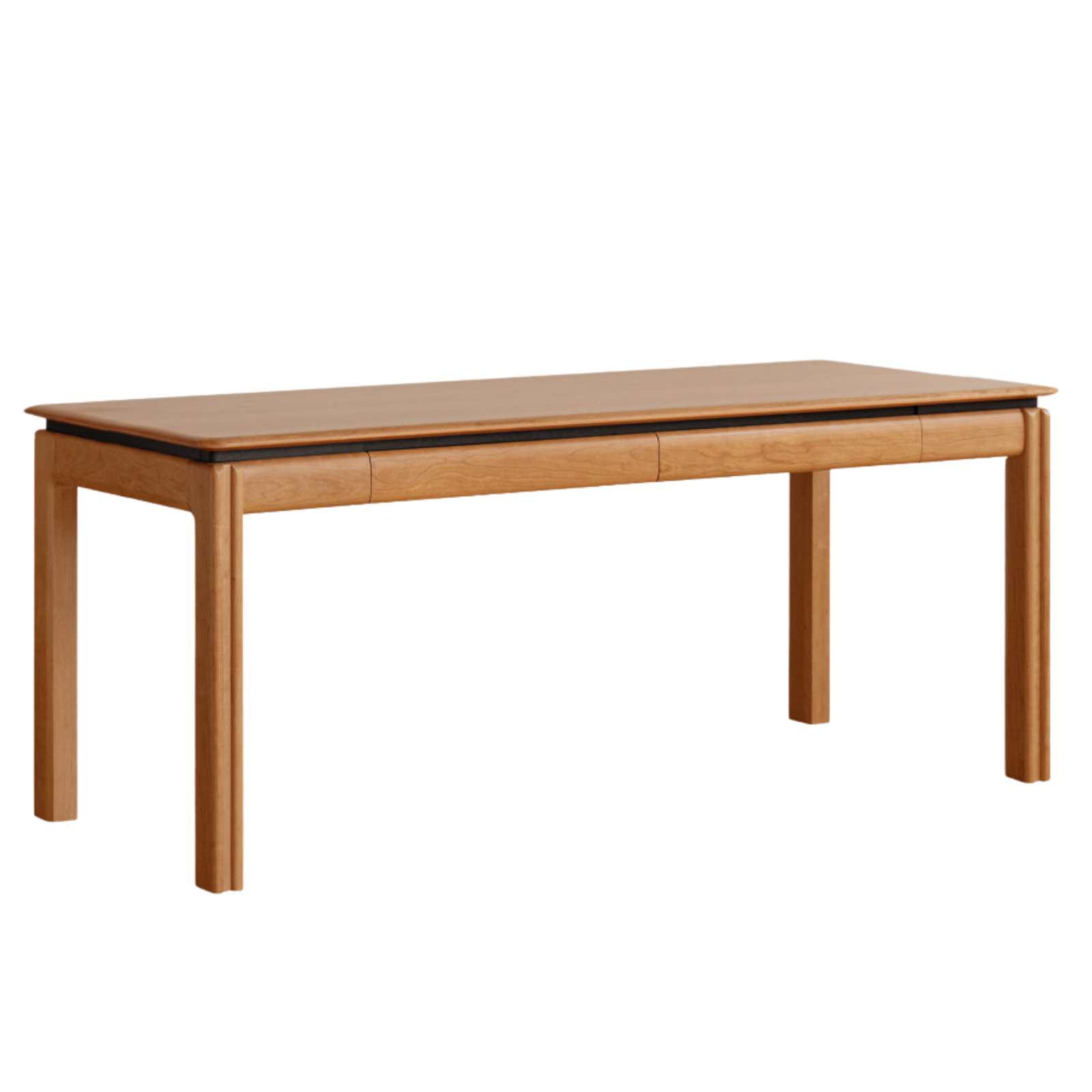 Cherry Solid Wood Color Large Office Desk