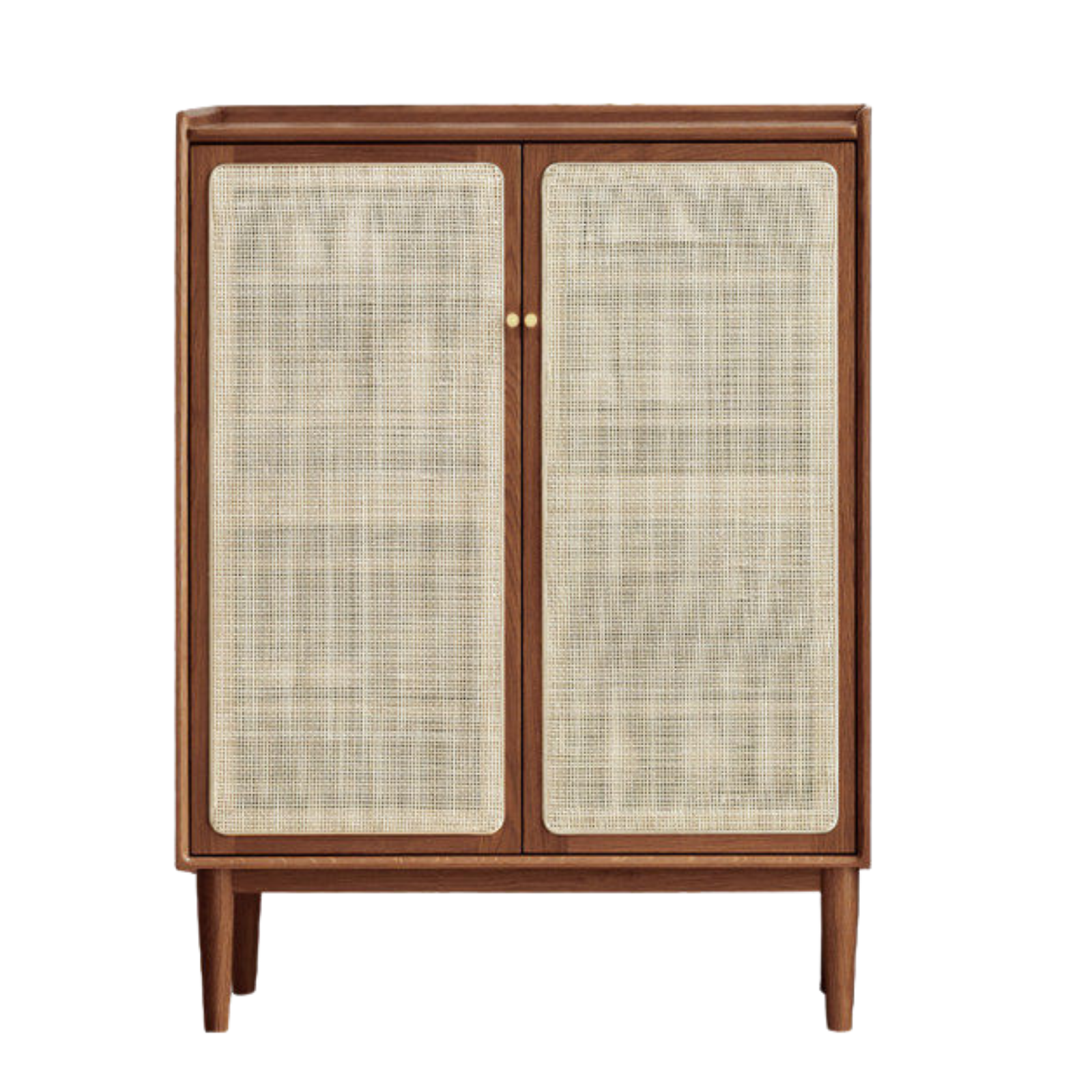 Oak Solid Wood Shoe Cabinet rattan entrance cabinet