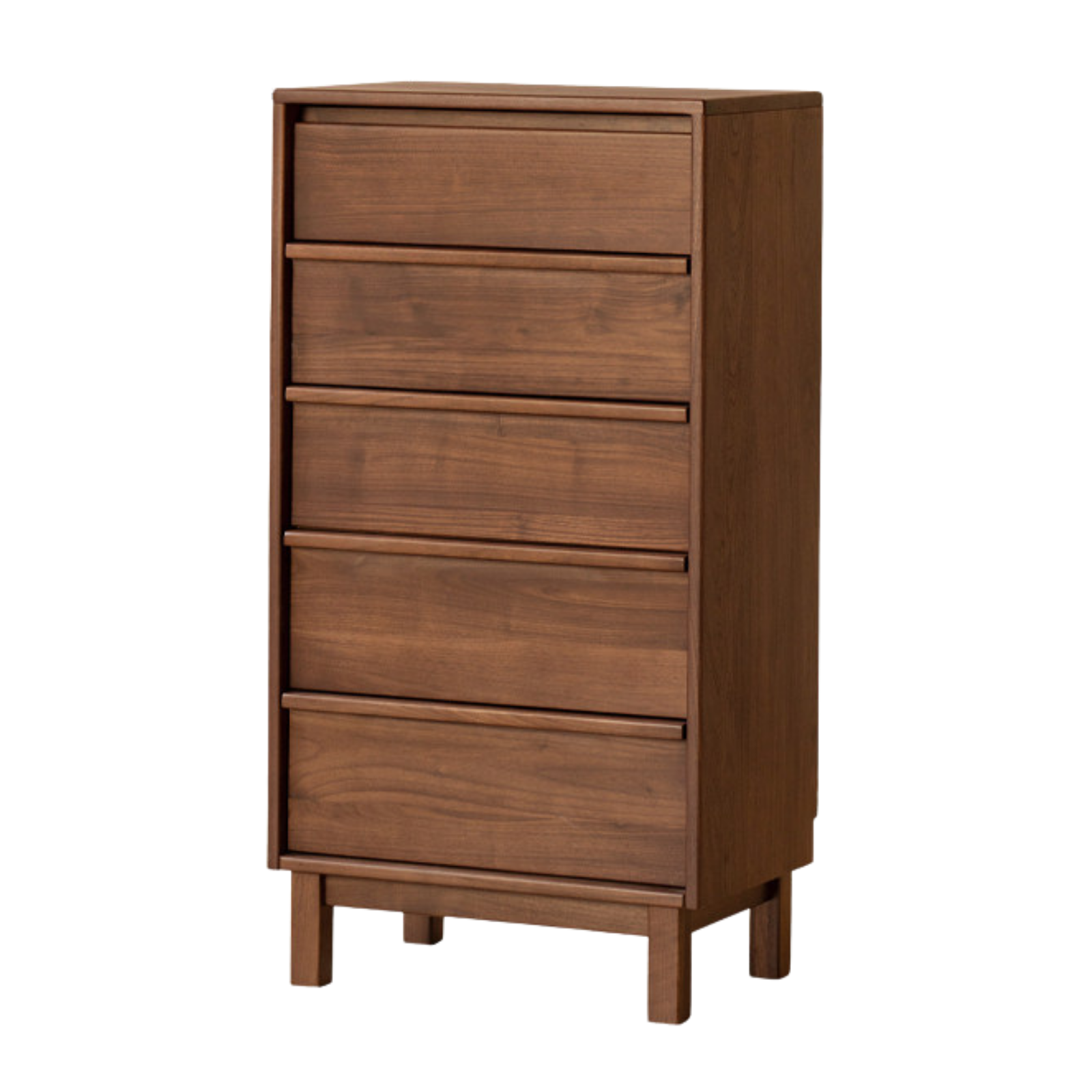 Black Walnut, Sandalwood, Oak Solid Wood Skeleton Line Chest of Drawers
