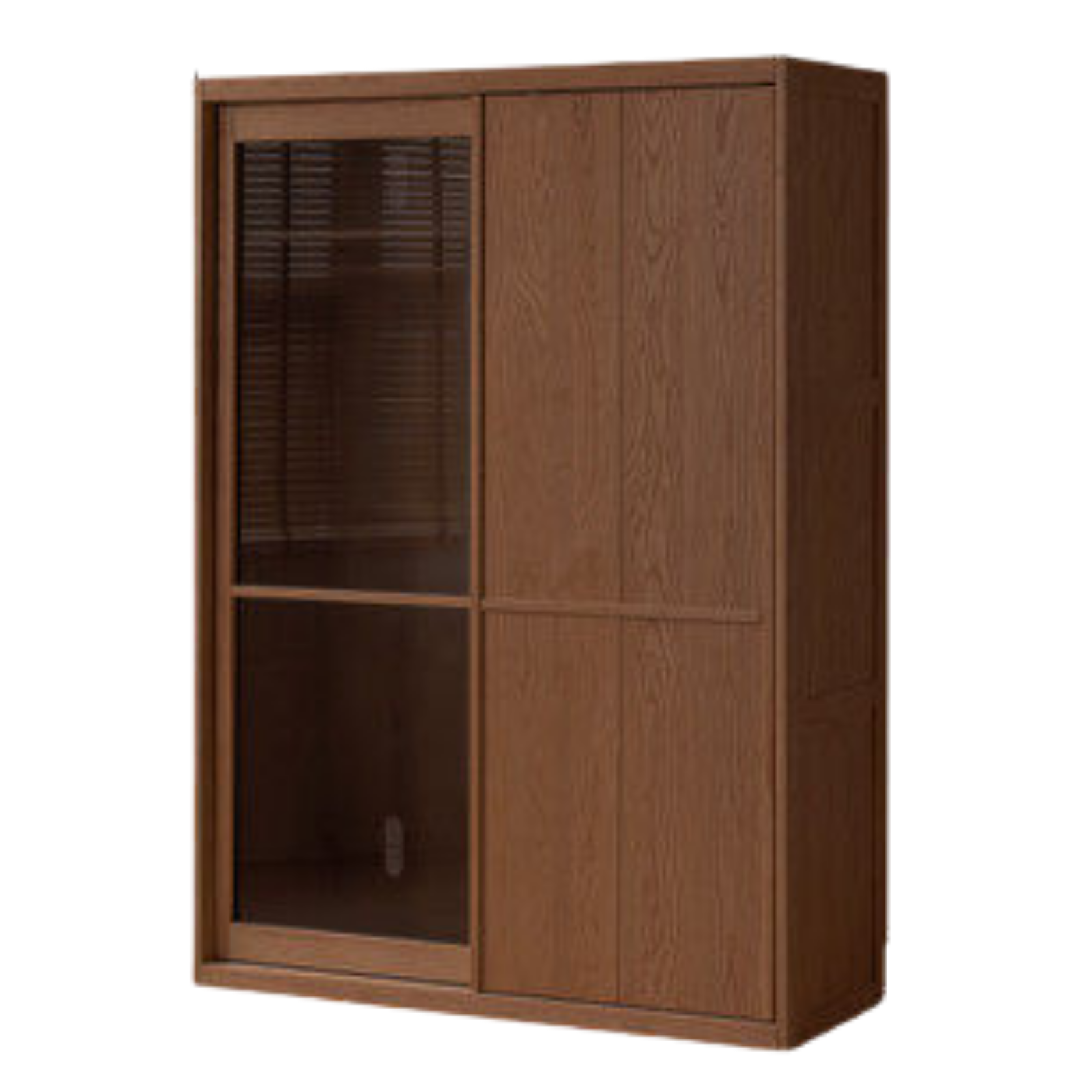 Ash Solid Wood Modern Wardrobe With Sliding Doors