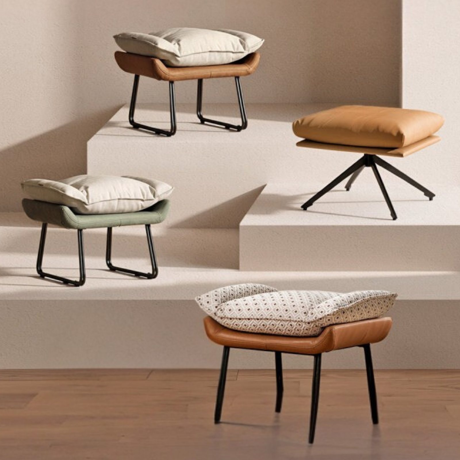 Fabric Sofa Footstool, Changing Stool