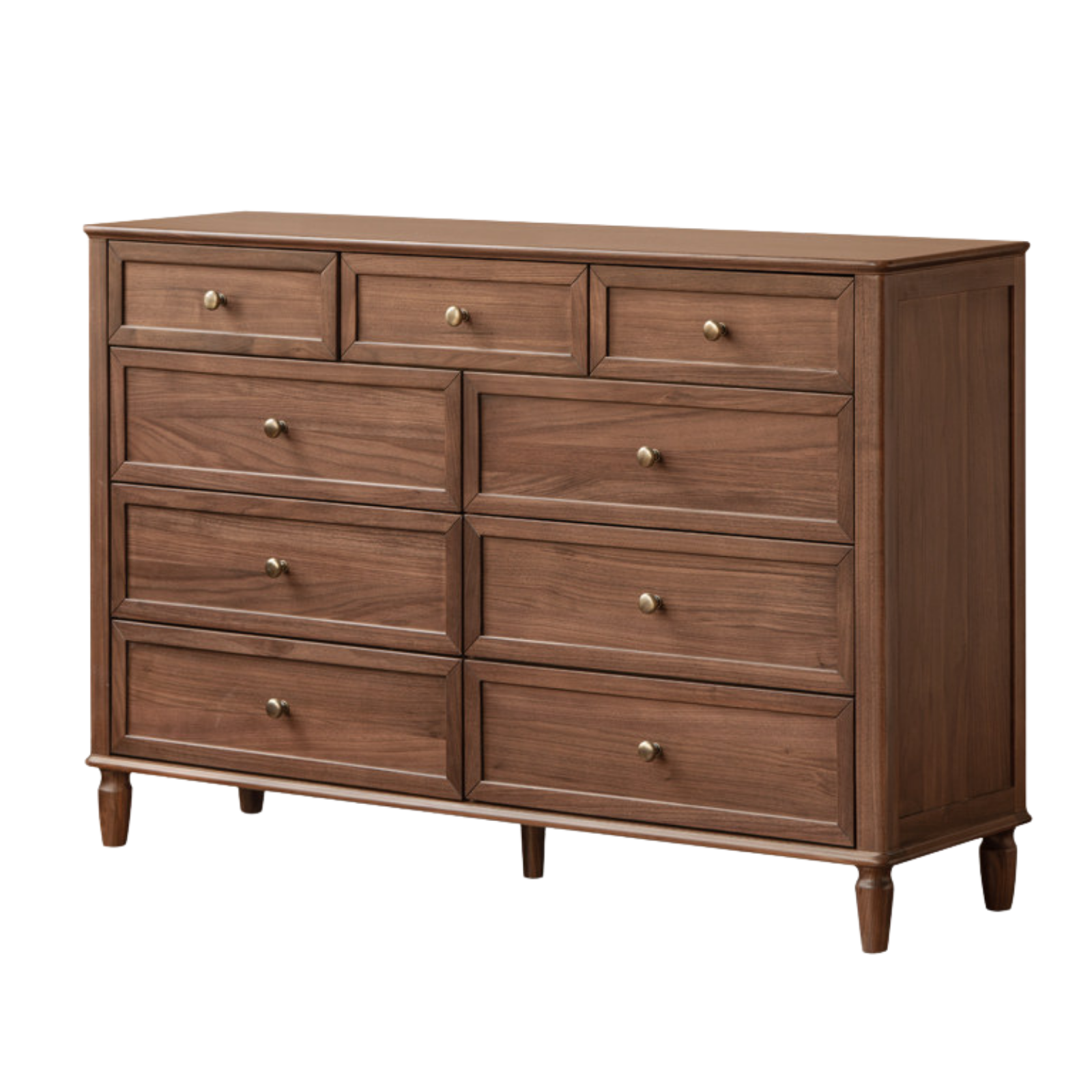 Black Walnut Solid Wood American Retro Chest of Drawers