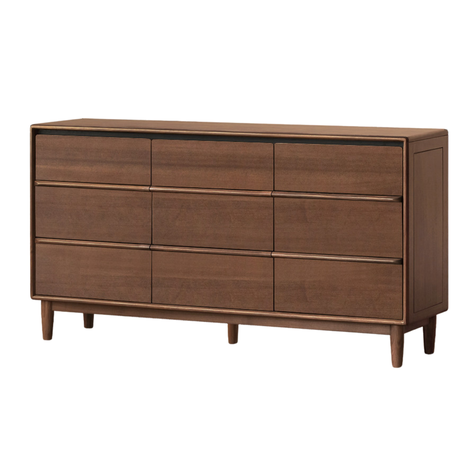 Black Walnut Solid Wood, Sandalwood Italian Light Luxury Chest of Drawers