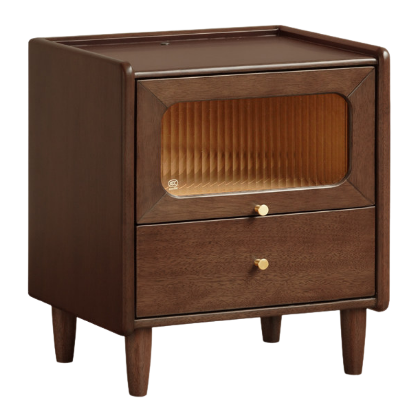 Oak, Merbau Solid Wood Modern Style Nightstand