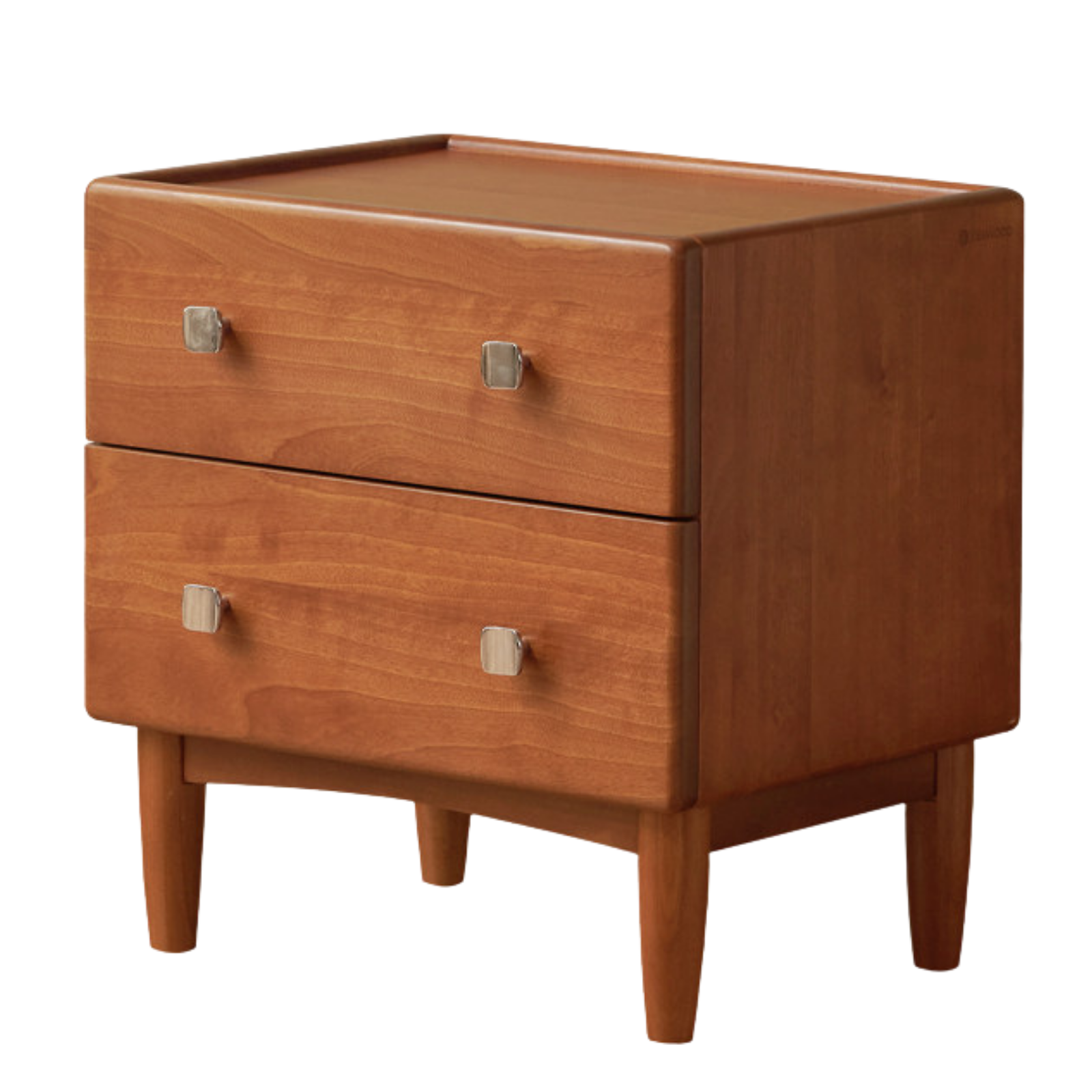 Poplar, Birch Solid Wood Retro Style Nightstand