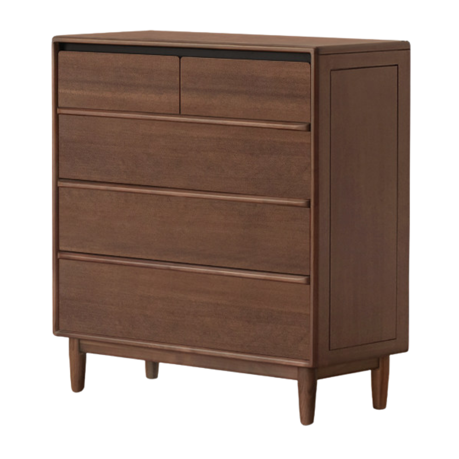 Black Walnut Solid Wood, Sandalwood Italian Light Luxury Chest of Drawers