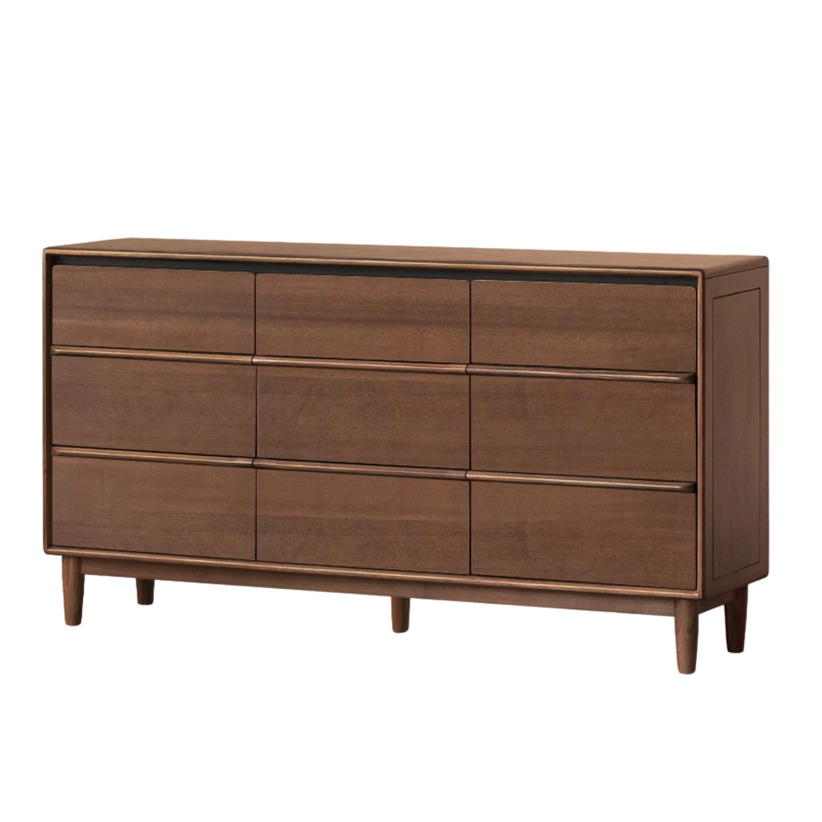 Black Walnut Solid Wood, Sandalwood Italian Light Luxury Chest of Drawers