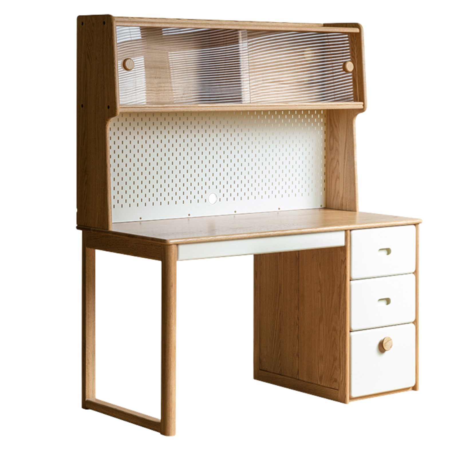 Oak, Beech Solid Wood Modern Kids Study Table