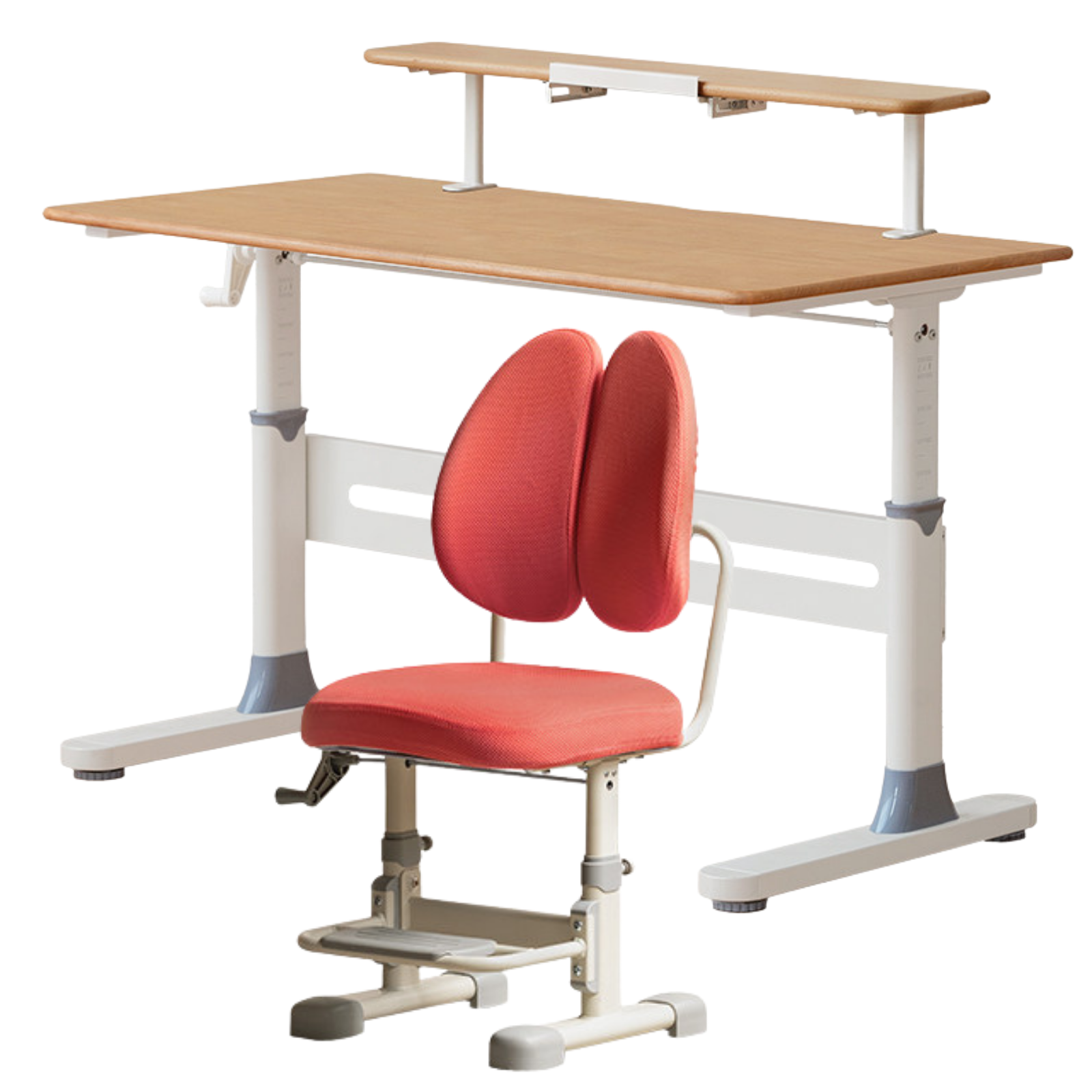 Beech, Solid Rubberwood Solid Wood Kids Liftable Desk