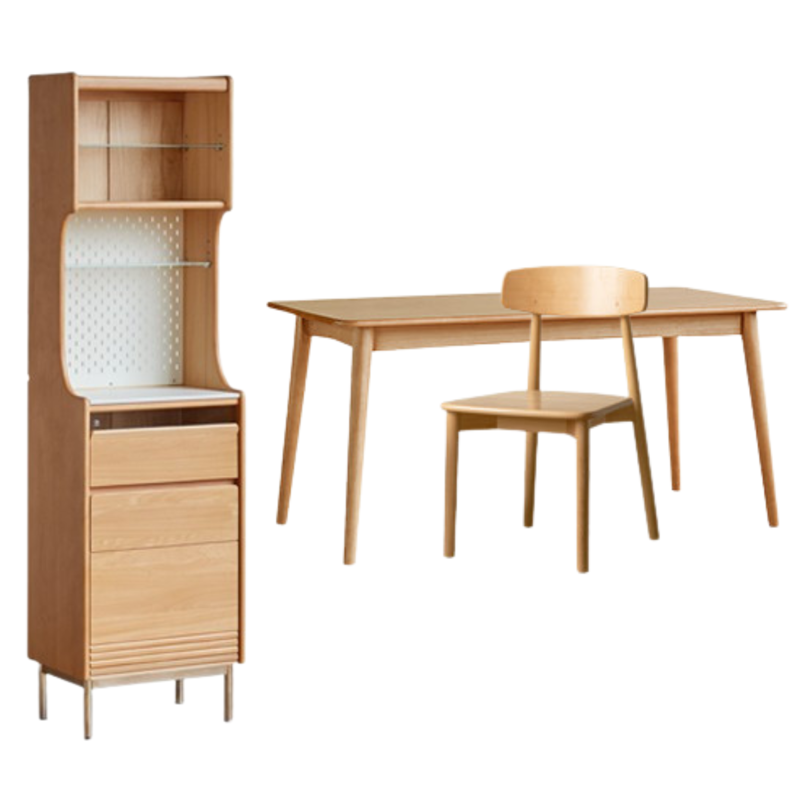 Beech Solid Wood Rock Board Dining Sideboard