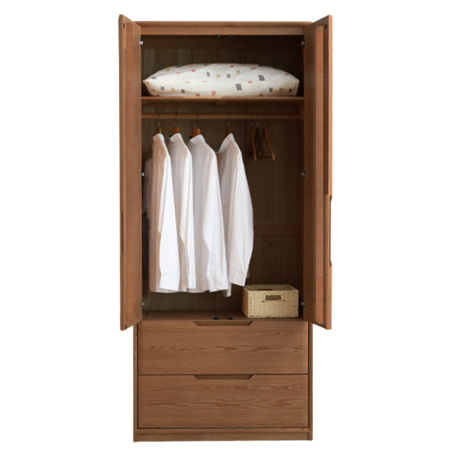 Oak, Ash Solid Wood Scandinavian Wardrobe.