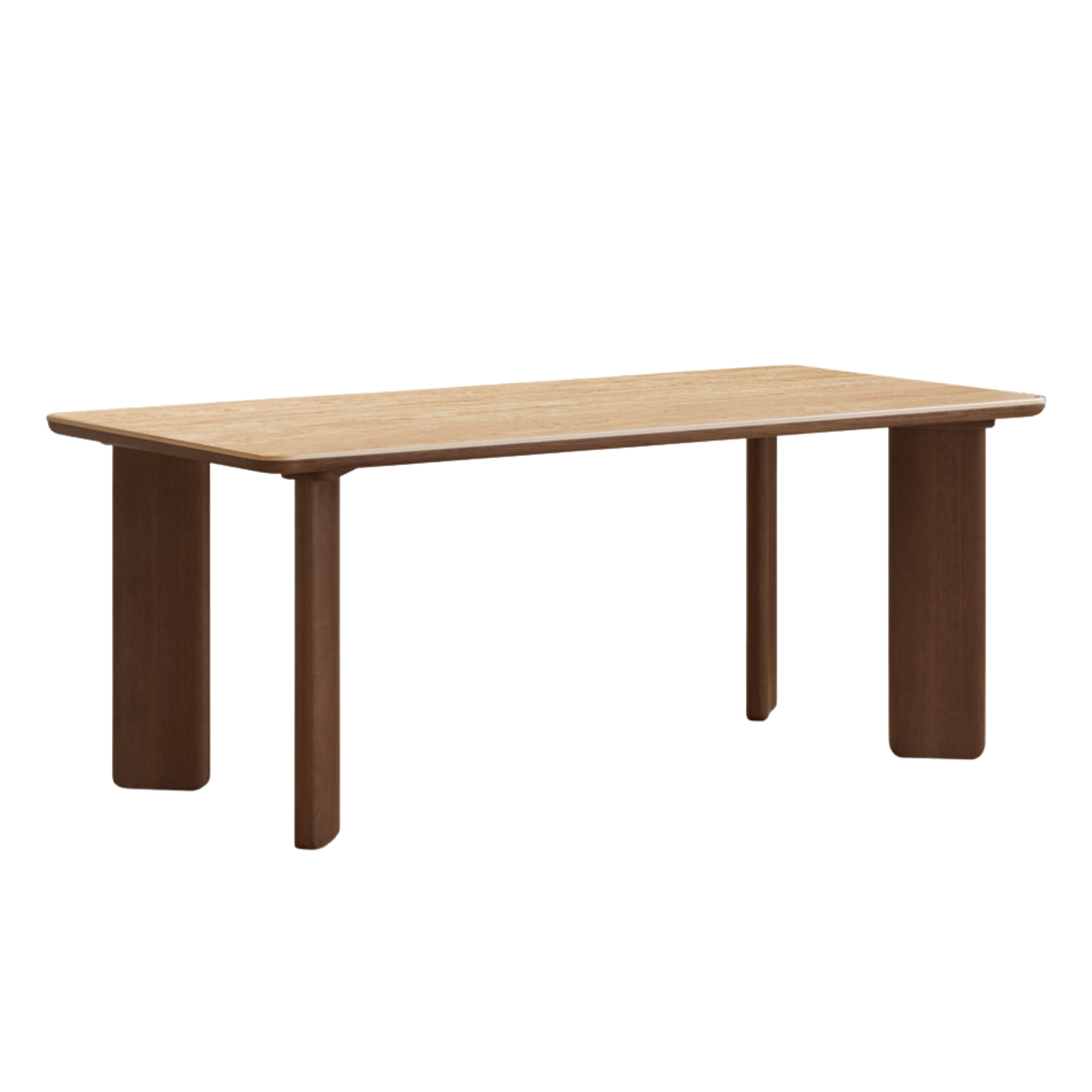 Black Walnut, Golden Rosewood Solid Wood Rock Plate Dining Table