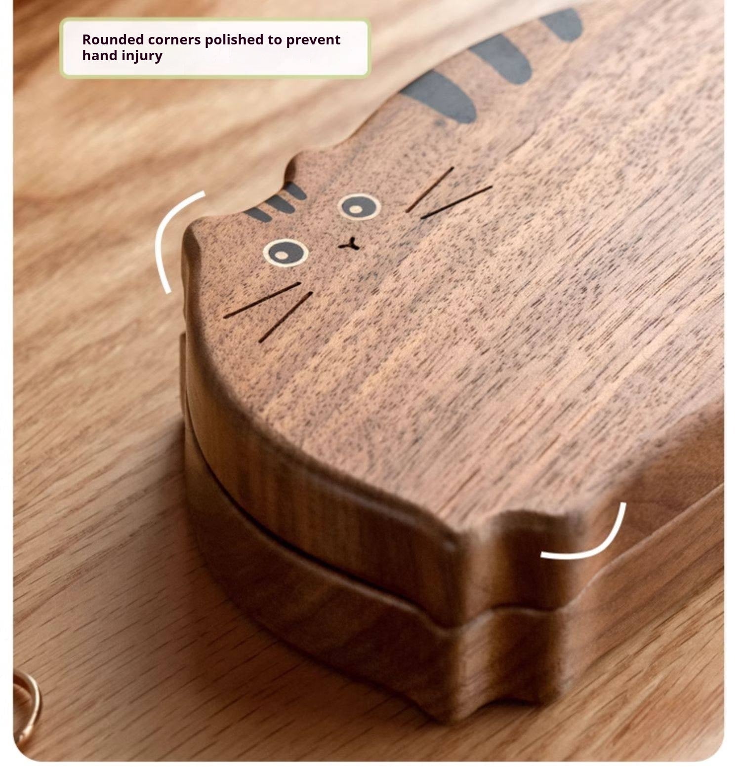 Cherry, Black Walnut Solid Wood Portable Jewelry Box with Multi-Compartment Storage