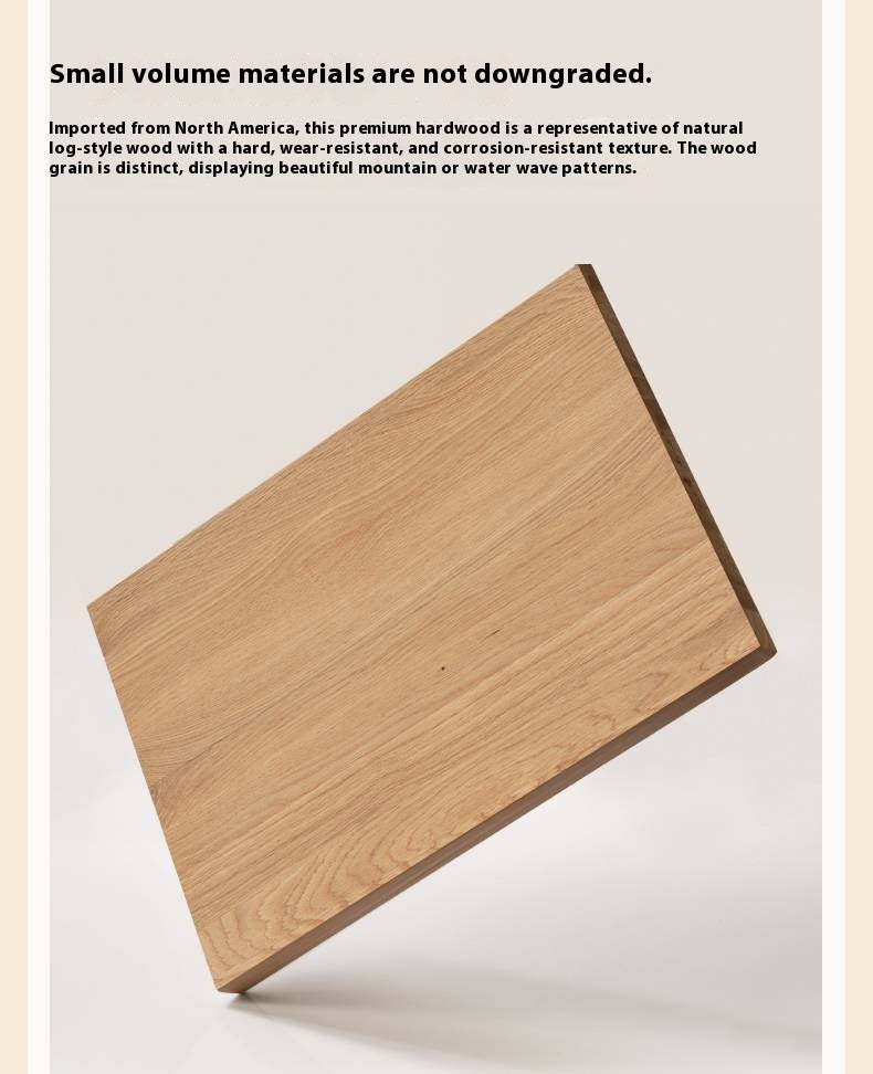 Oak Solid Wood Fabric imitation cotton and linen Sofa