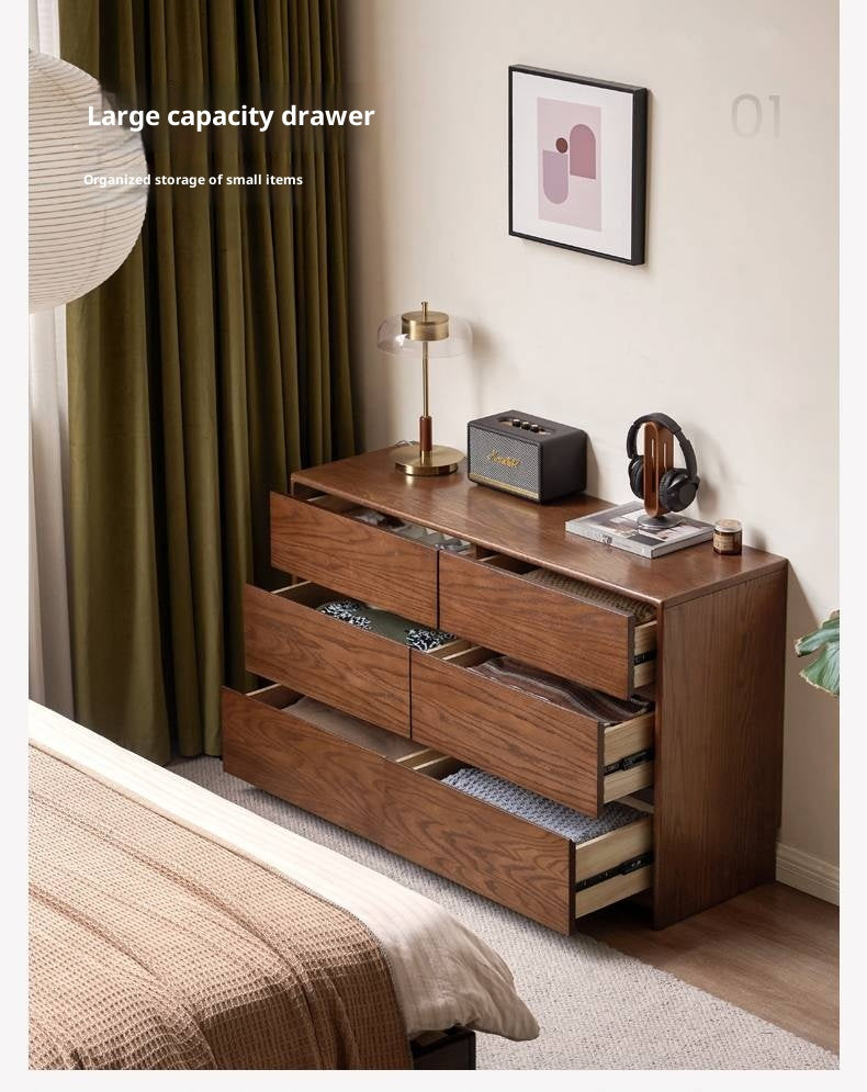 Oak Solid Wood Modern Drawer Cabinet