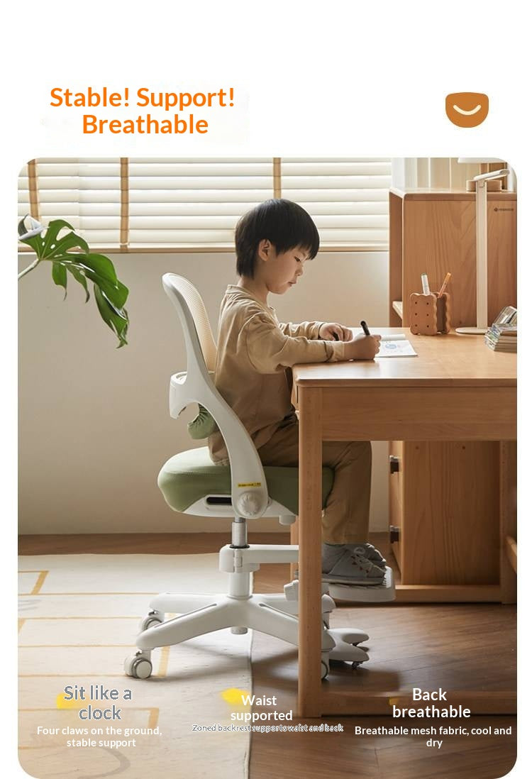 Kids Adjustable Swivel Study Chair with Footrest