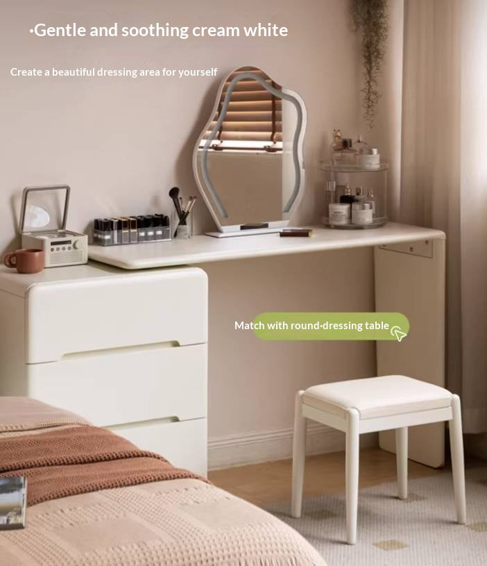 Birch Solid Wood, Solid Rubberwood Modern Simple Makeup Stool