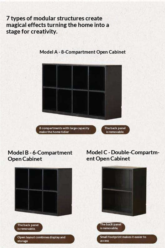 Oak, Solid Rubberwood Bookcase Modern Floor Combination Cabinet