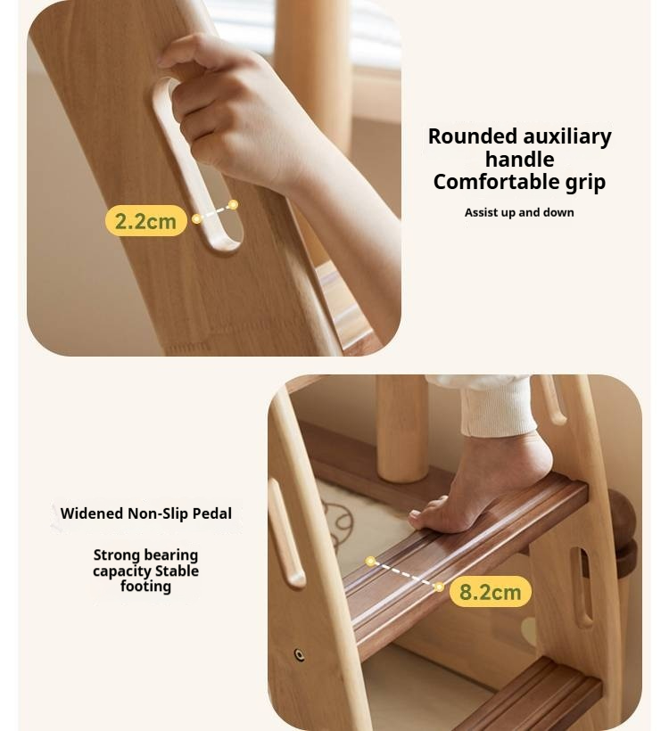 Rubberwood Solid Wood Children's Multifunctional Bunk Bed