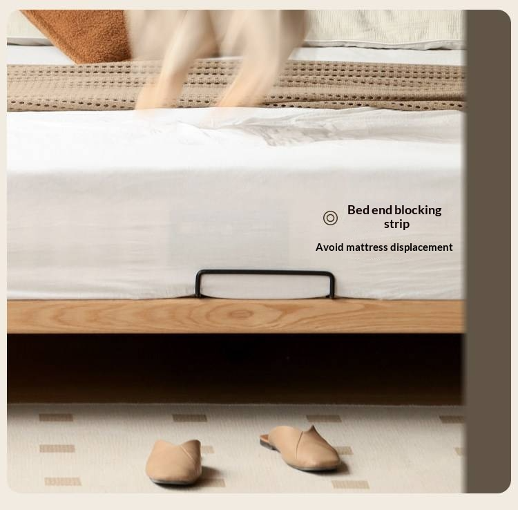 Oak Solid Wood Bed — Simple Floating Bed Design