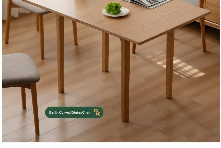 Oak Solid Wood Folding Small Dining Table