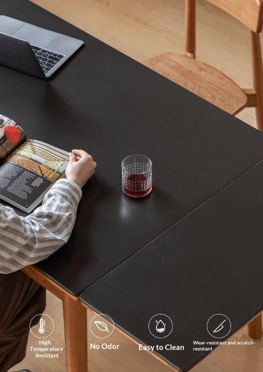 Cherry Solid Wood Extendable Slab Dining Table