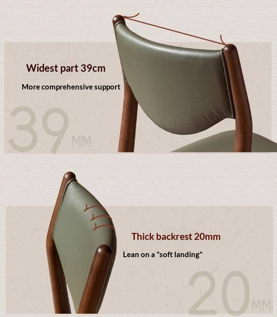 4 pcs -Solid RubberWood Dining Chair Upholstered Dining Chair, Danish Modern