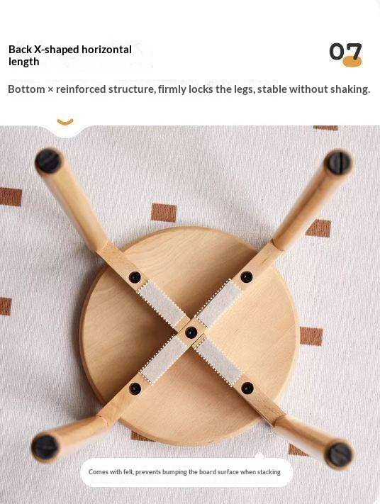 Beech Solid Wood Stackable Stools