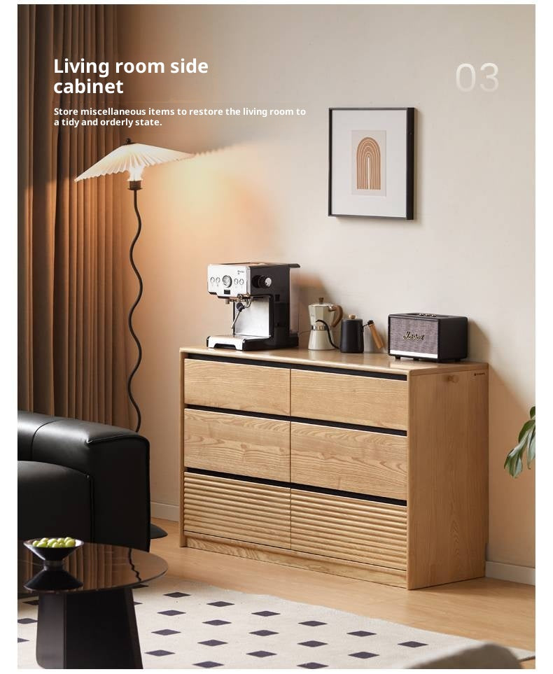 Ash Solid Wood Modern Minimalist Chest Of Drawers