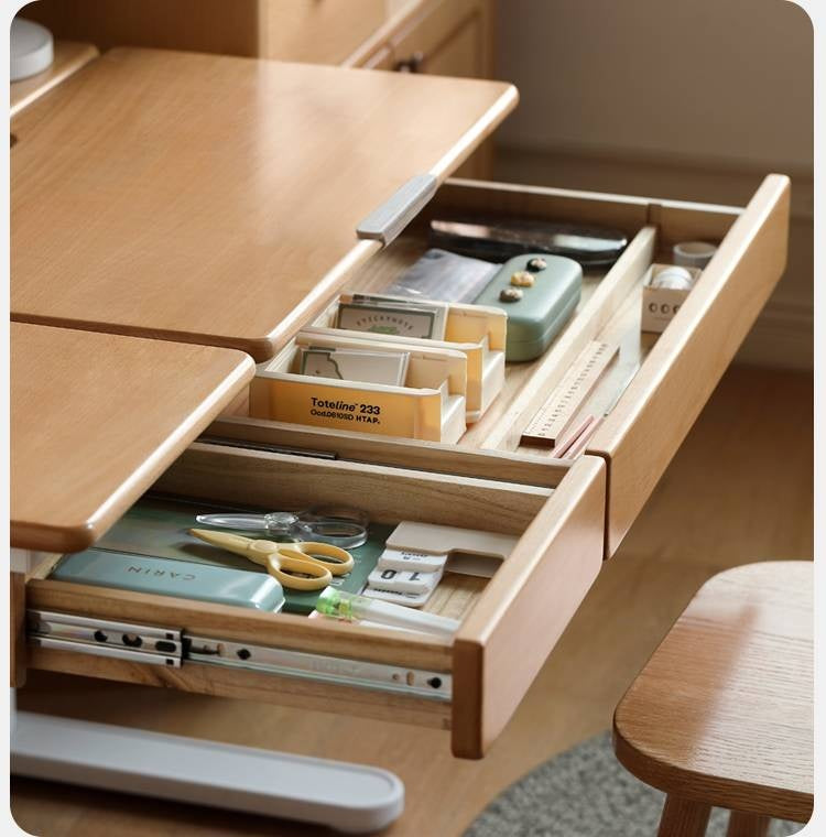 Beech Solid Wood Modern Hand Cranked Children s Writing Desk