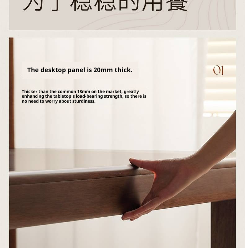 Solid Longan Hardwood Dining Table