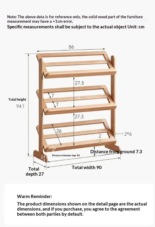 Beech Solid Wood Multi Layer Ultra Thin Shoe Racks