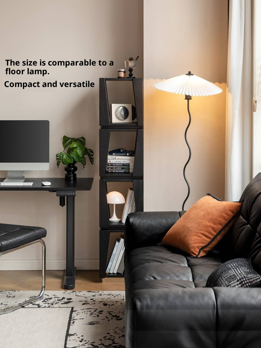 Oak Solid Wood Narrow Bauhaus Style Bookshelf