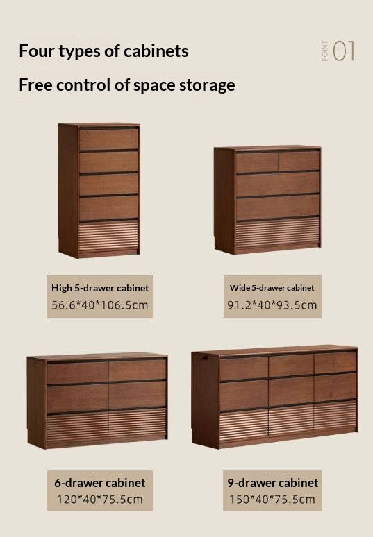 Solid Longan Hardwood Chest of Drawers